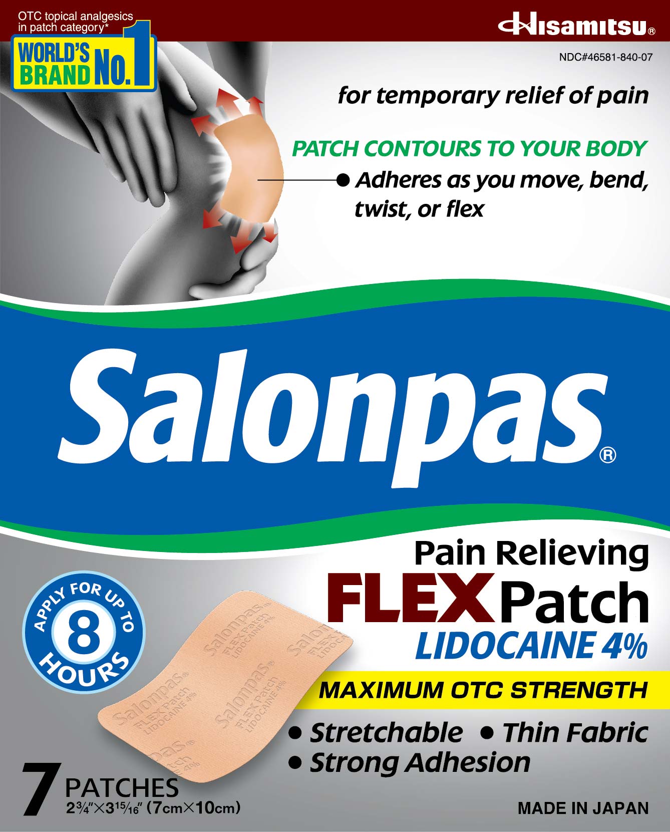 Salonpas® Pain Relieving FLEX Patch LIDOCAINE 4%