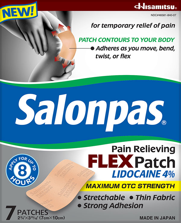 Salonpas&reg; Pain Relieving FLEX Patch LIDOCAINE 4%